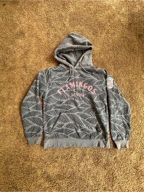 Madison Forward Soccer team blue Gray Pullover Hoodie- M